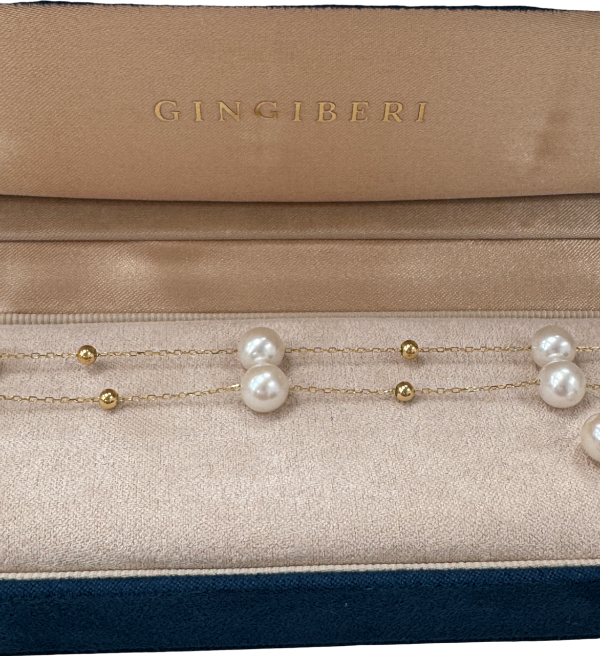 GINGIBERI The Starry Night real Pearl And 14k Yellow Gold Necklace