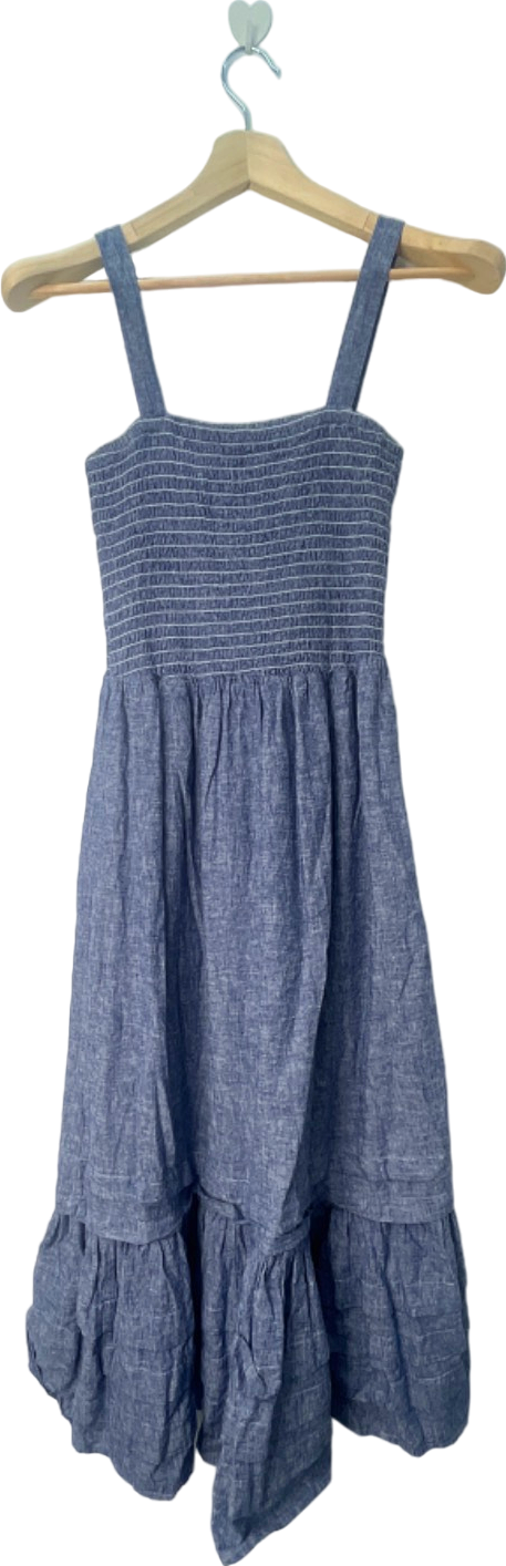 Very Blue Sleeveless Ruffled Hem Dress UK Size 12