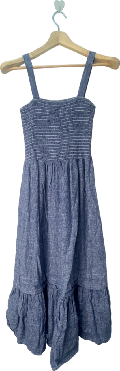 Very Blue Sleeveless Ruffled Hem Dress UK Size 12