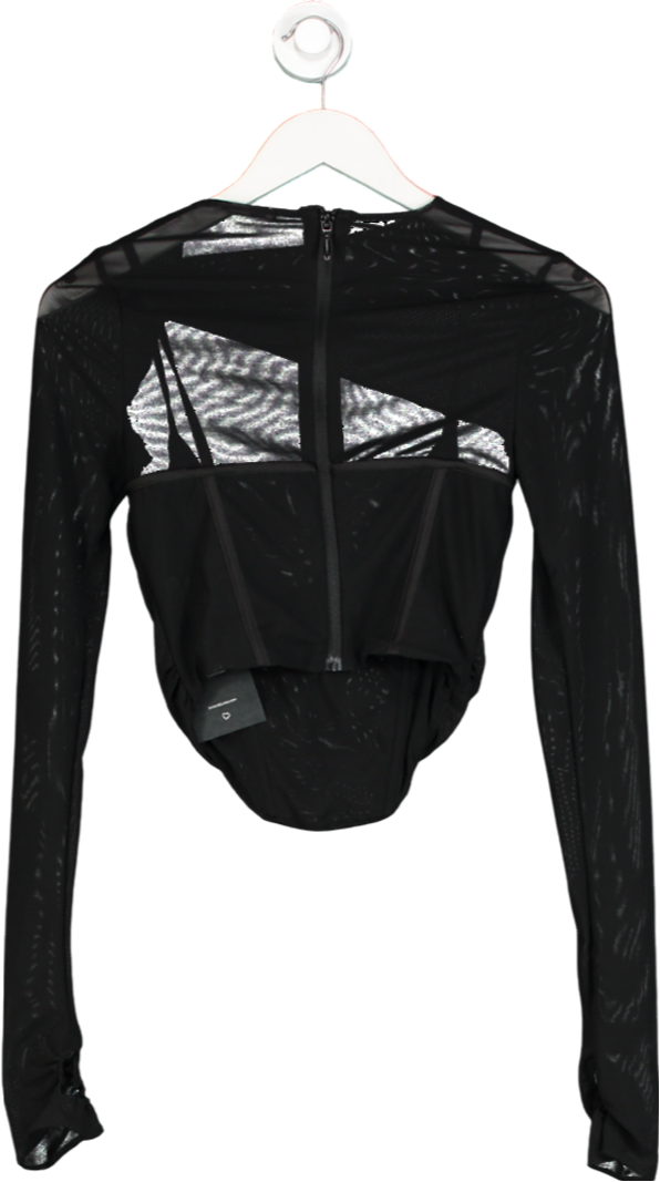House of CB Black Mesh Layered Top UK XS