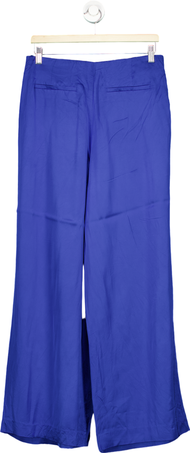 Zara Blue Wide-Leg Trousers UK L