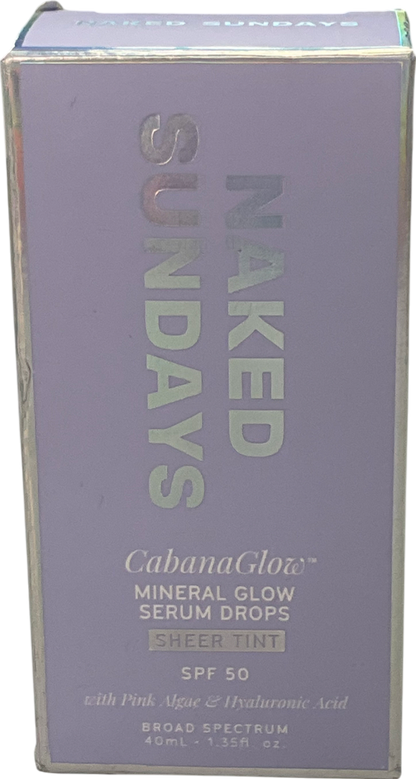 naked sunday Cabanaglow Mineral Serum Drops Sheer Tint Spf50 40ml