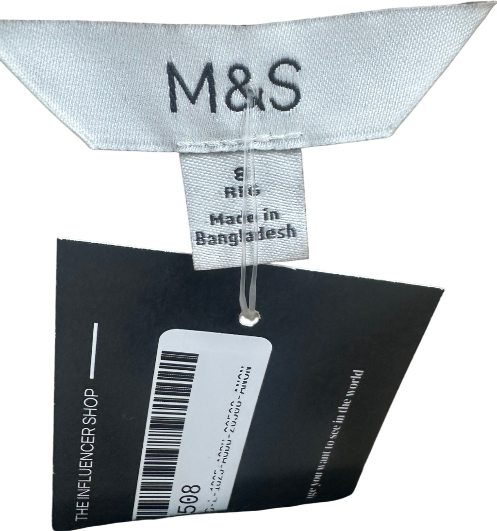 M&S Cream Pinstripe Shirt UK 8