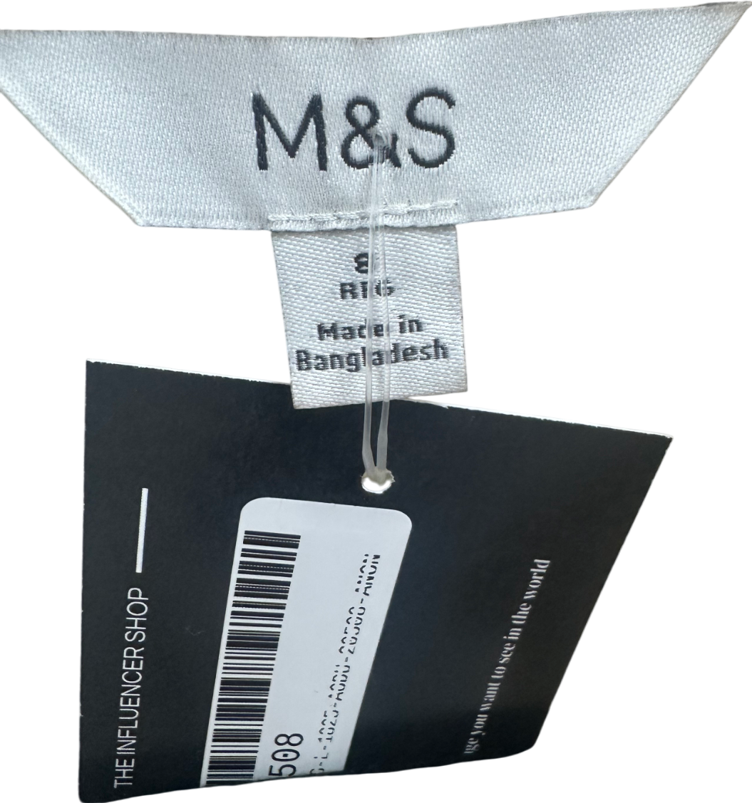 M&S Cream Pinstripe Shirt UK 8