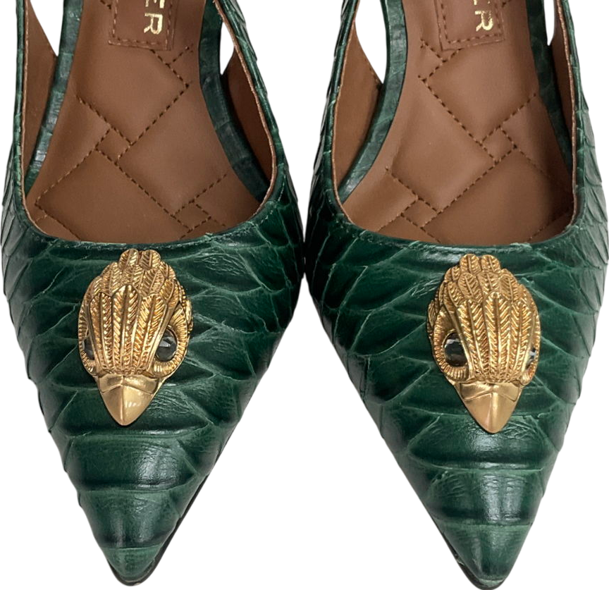 Kurt Geiger Green Belgravia High Sling Back Heel UK 3 EU 36 👠