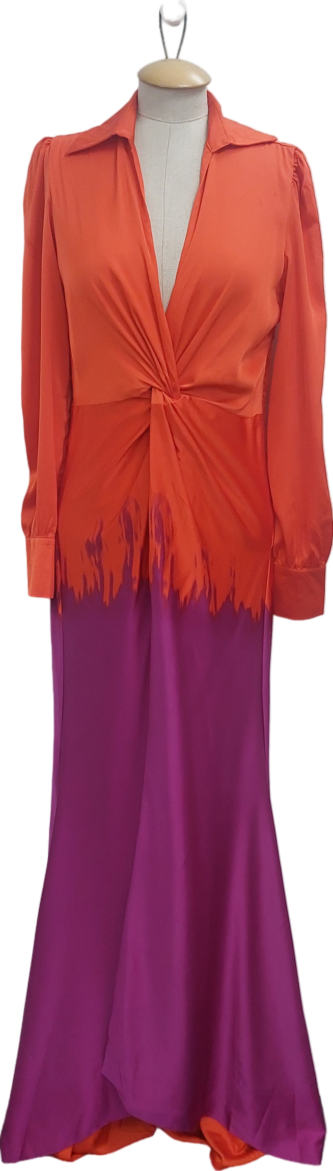 Fashion Nova Orange Melissa Ombre Maxi Dress UK XS