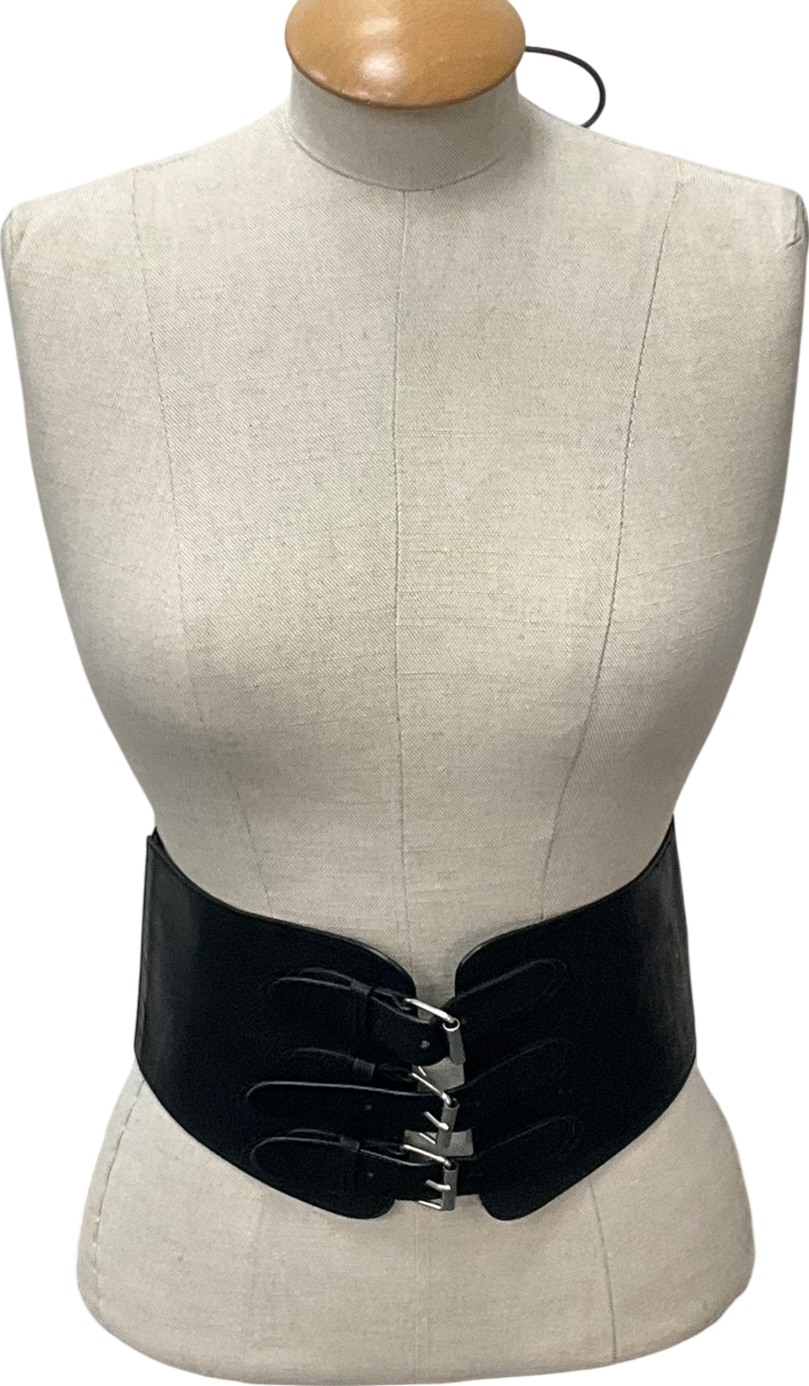 Black 3 Buckle Waist Belt One Size
