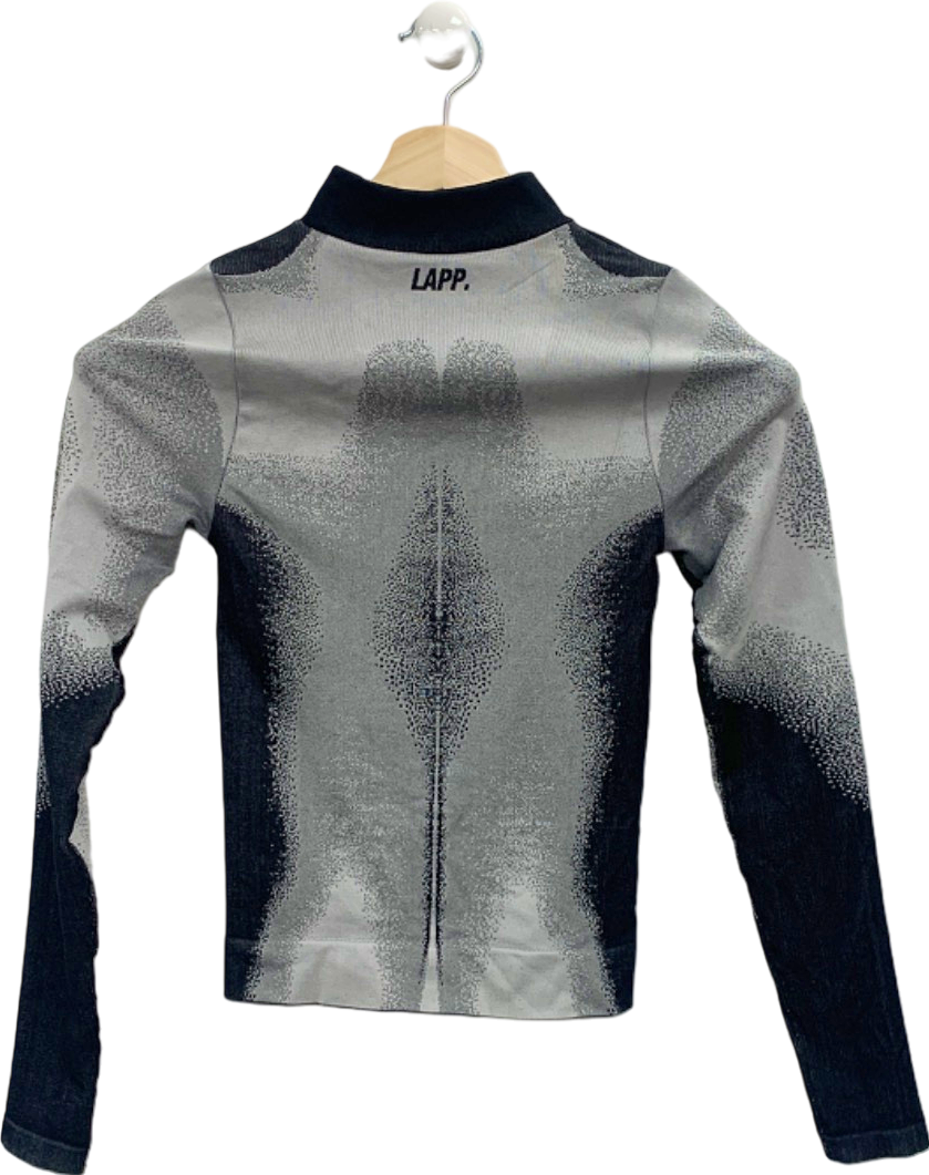 LAPP Black/Grey Body Print Full Zip Jacket UK S