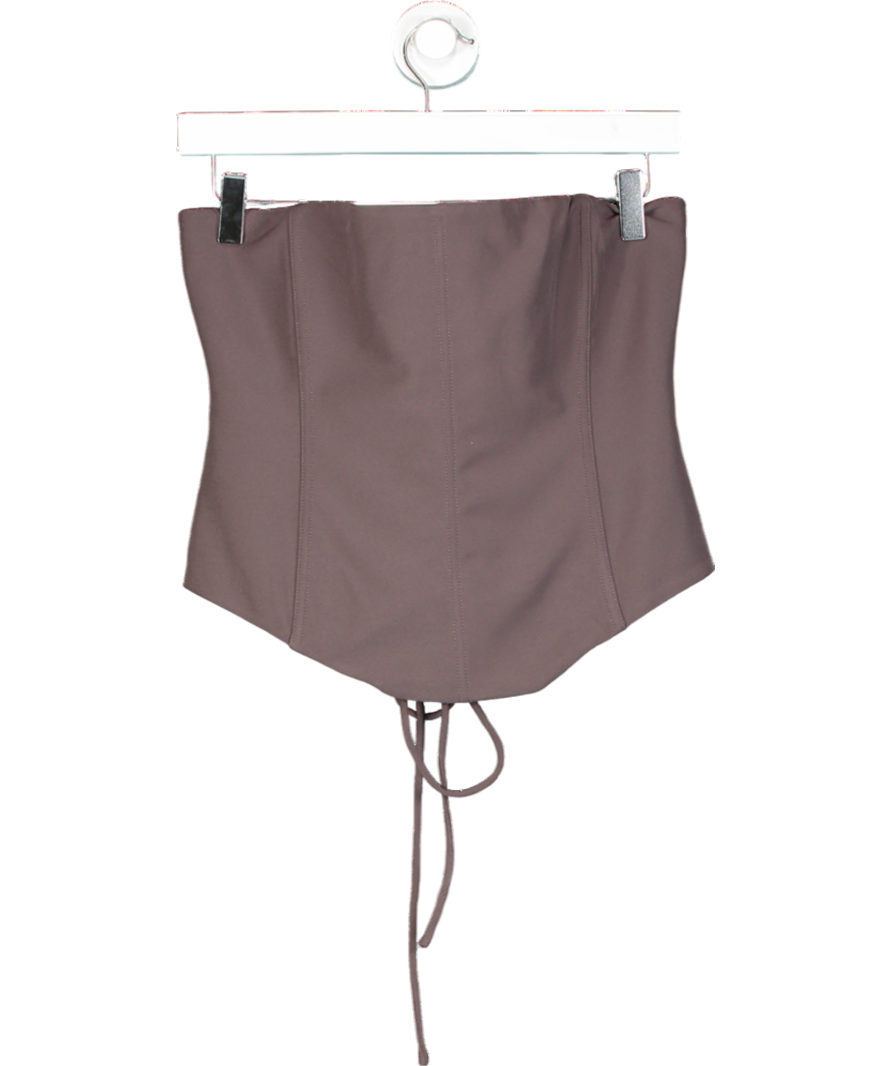 White Fox Grey Let It Go Strapless Bustier Slate UK L