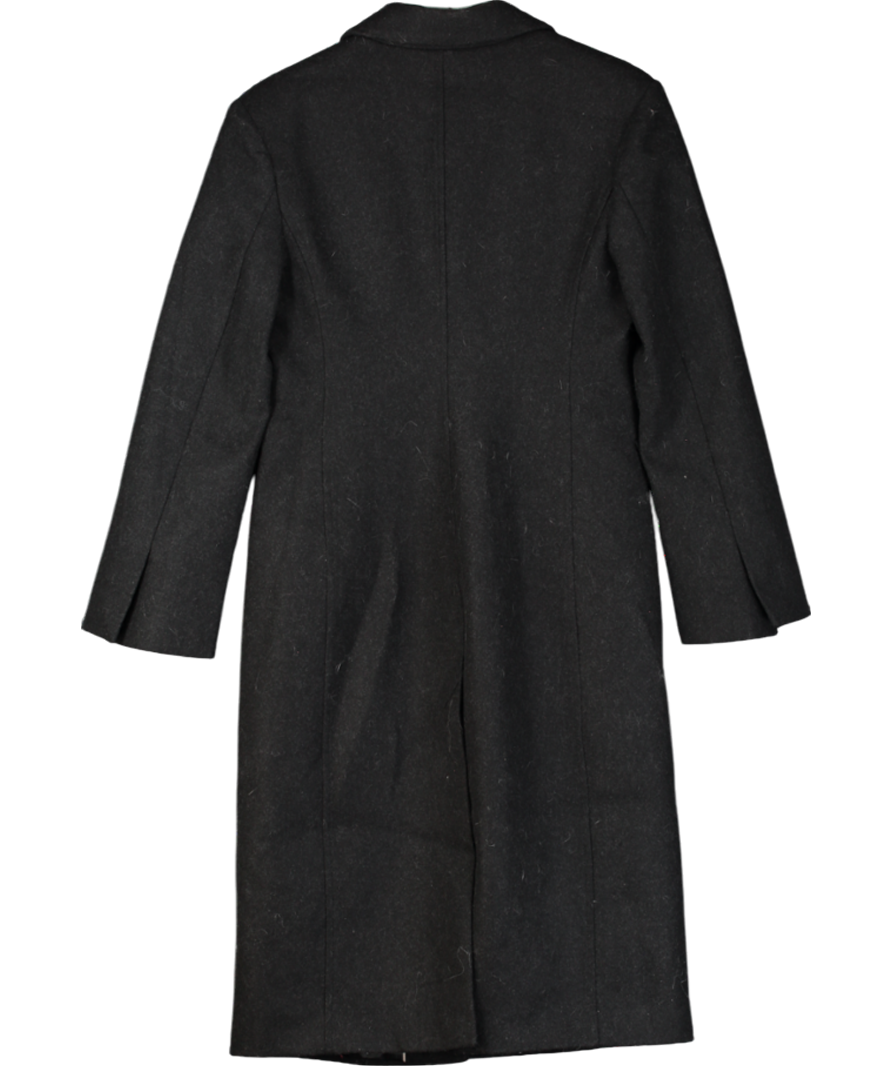MANGO Black X Jen Ceballos - Wool Coat With Shoulder Pads UK M