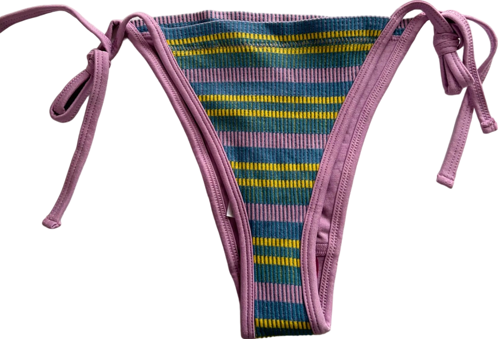 Out From Under Multicolour Striped Bikini Bottoms UK M