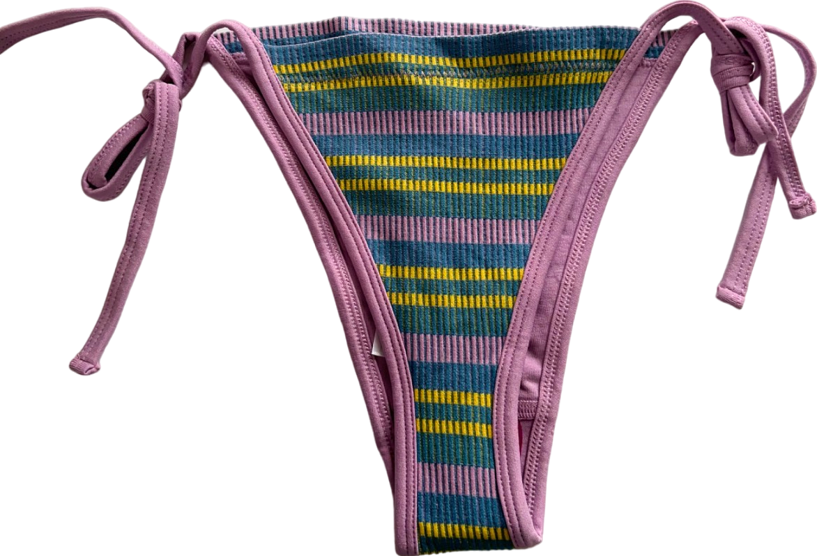 Out From Under Multicolour Striped Bikini Bottoms UK M