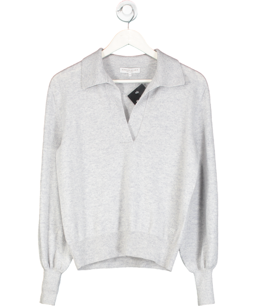 Sinead Keary Grey The Joy- Cashmere Collar Sweater UK XS