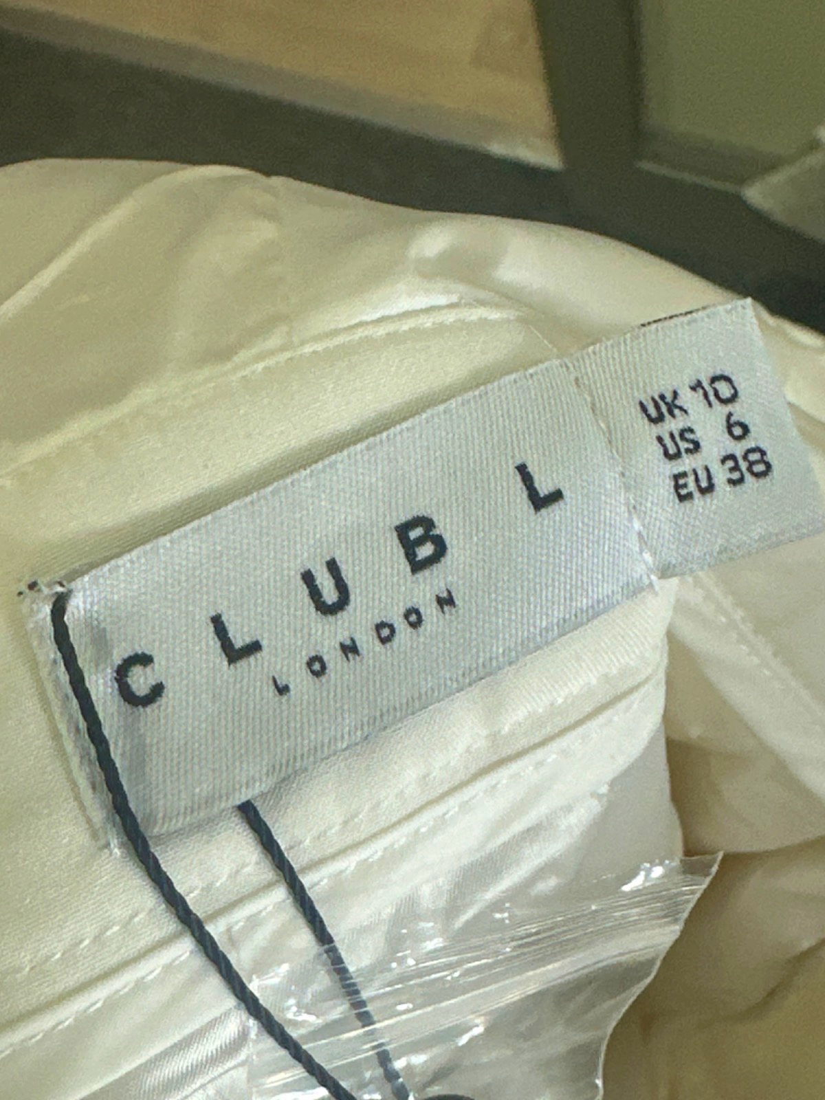 Club L London White Endure Tall White Tailored Sleeveless Wide-Leg Jumpsuit UK 10