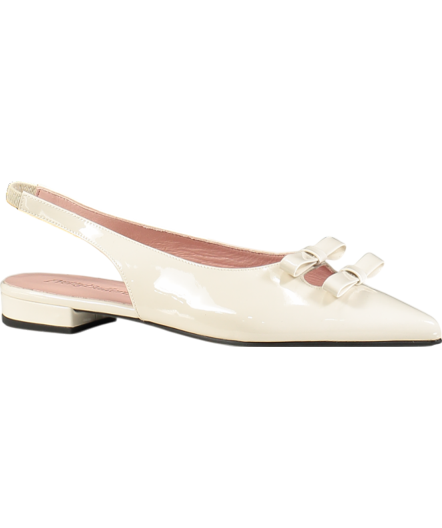PRETTY BALLERINAS Cream Slingback Ballerina Clementine Flat Shoes UK 4 EU 37 👠