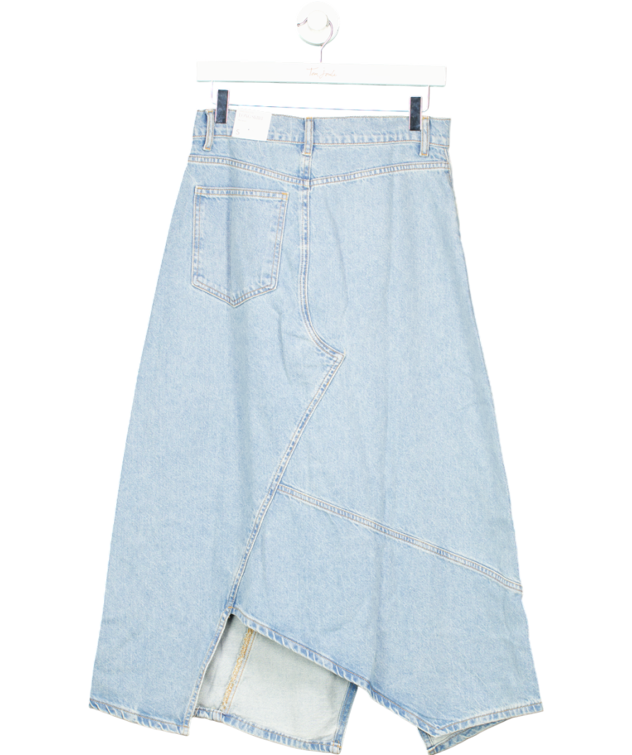 MANGO Blue Denim Skirt UK S