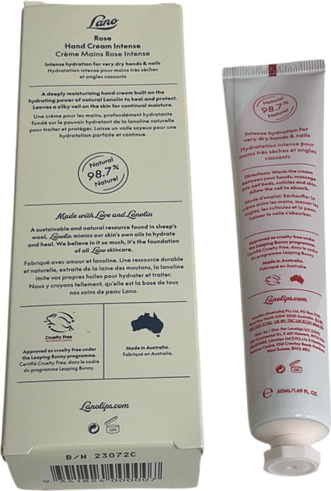 lanolips Rose + Lanolin Hand Cream Intense 50ml
