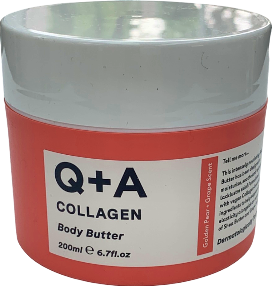Q+A Collagen Body Butter Golden Pear + Grape Scent 200ml