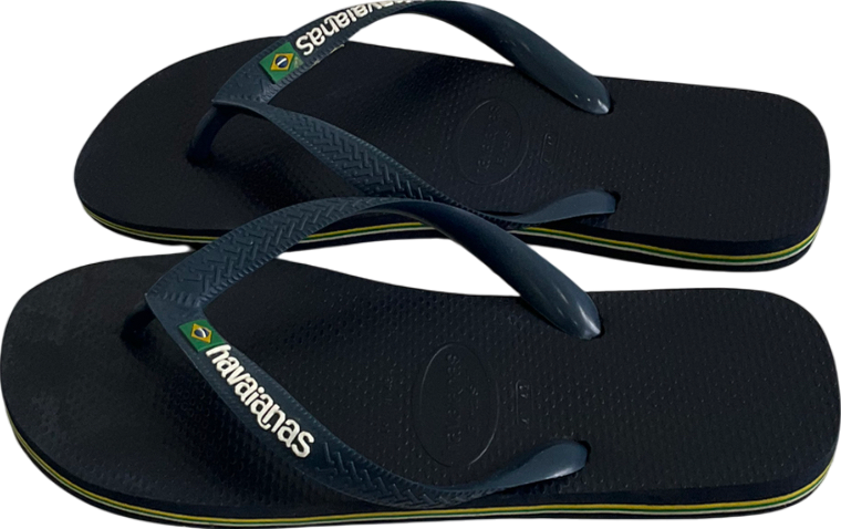 Havaianas Blue Brazil Logo Flip Flops UK 7 EU 41 👞