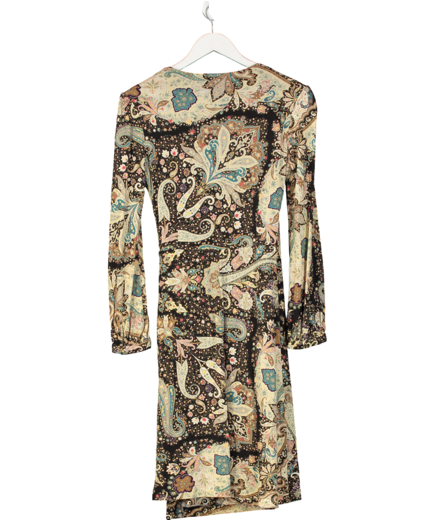 Etro Black Paisley Midi Dress UK 16