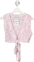Christopher Esber Purple Cross Stitch Bralette Top UK M