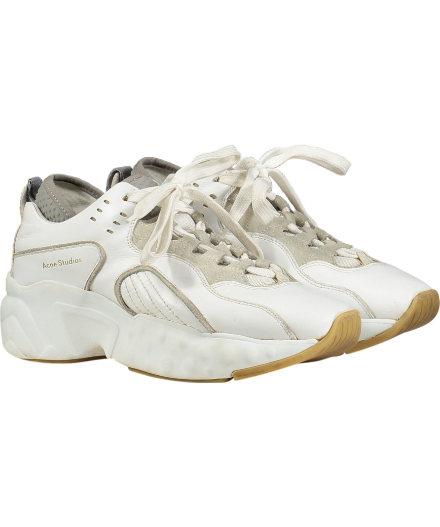 Acne Studios White Manhattan Leather Sneakers UK 4 EU 37 👠