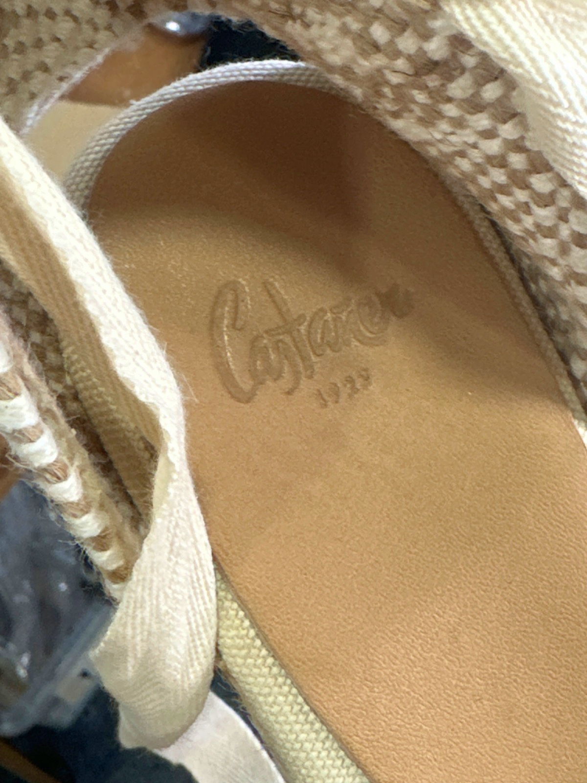 Castañer Beige Espadrille Wedge Sandals EU 38