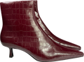 MANGO Red Kitten Heel Pointed Ankle Boots UK 6 EU 39 👠