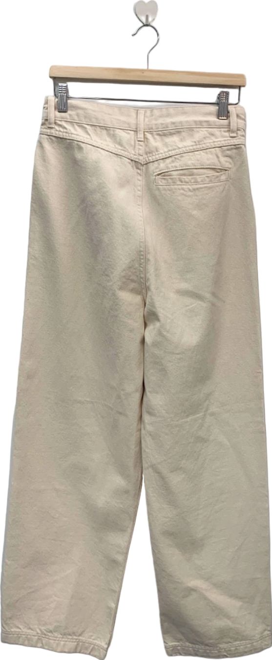 Raey Beige Wide-Leg Trousers 28