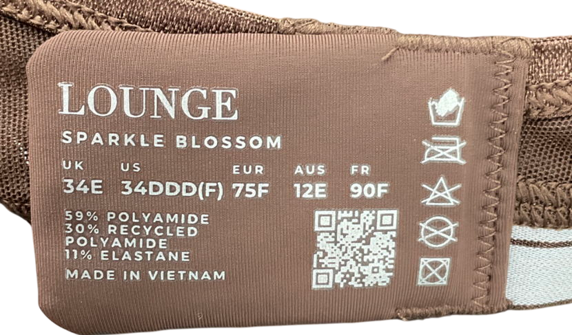 Lounge Underwear Brown Blossom Balcony Bra UK 34E