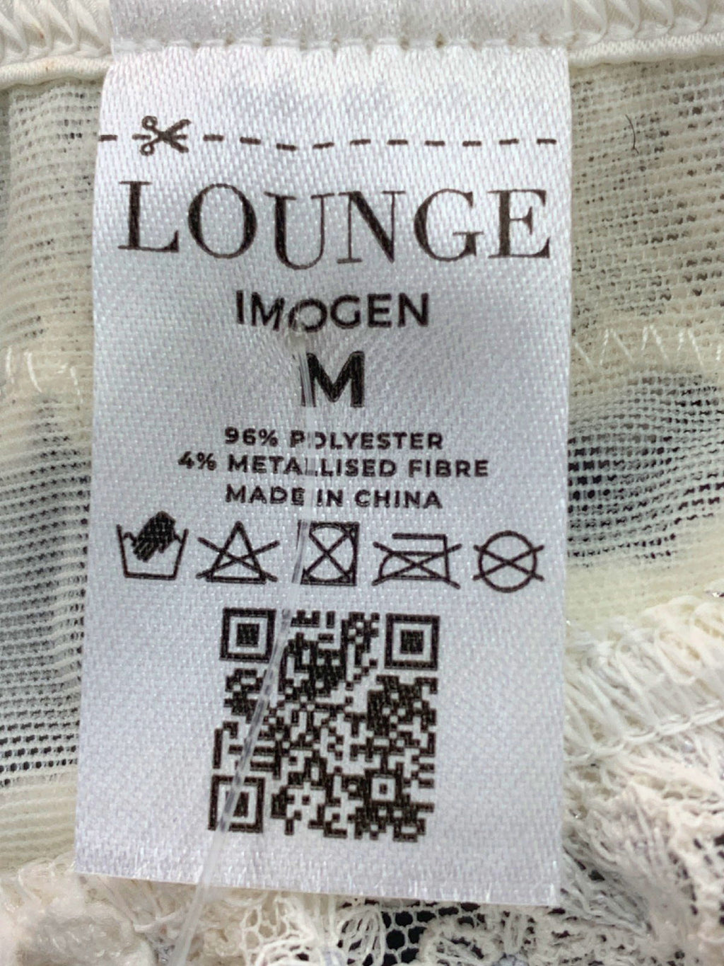 Lounge White Imogen Lace Garter Belt Medium