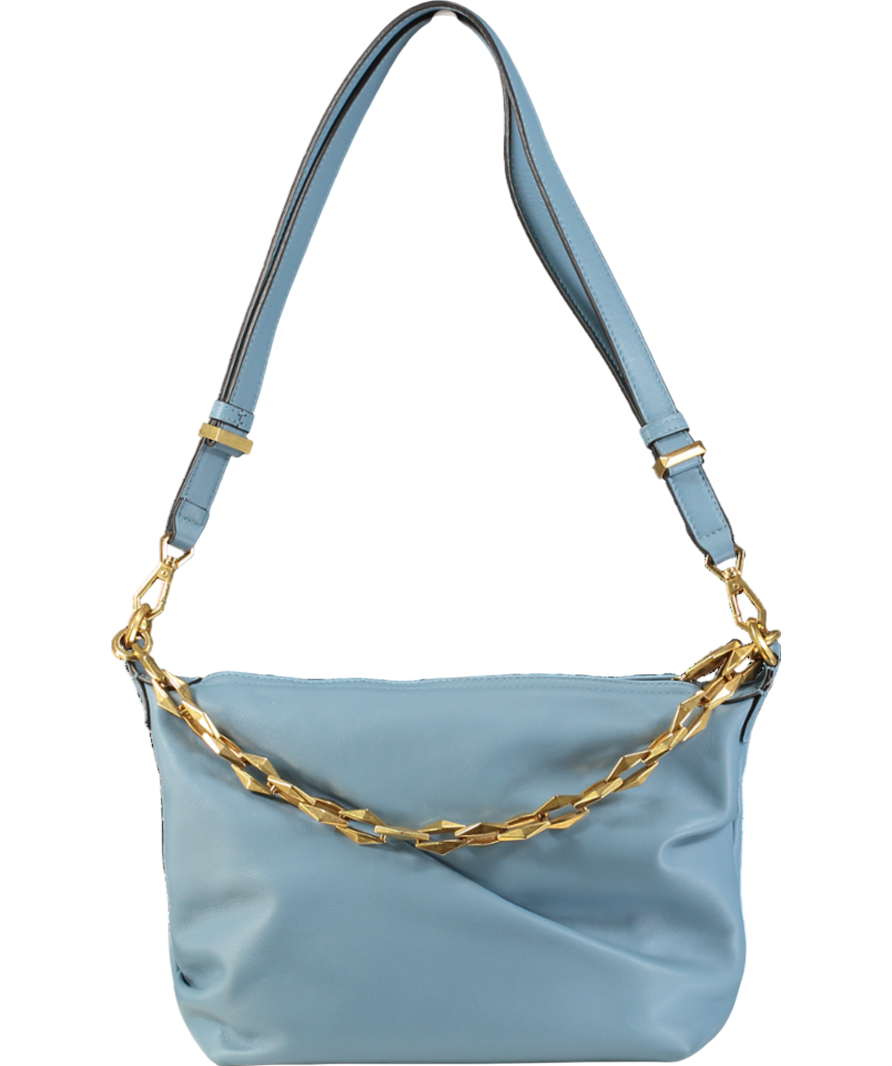 Jimmy Choo Blue ‘diamond’ Leather Hobo Shoulder Bag