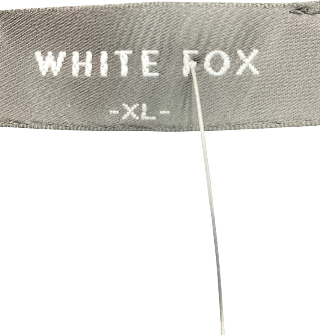 White Fox Can't Justify It Long Sleeve Knit Top Black UK XL