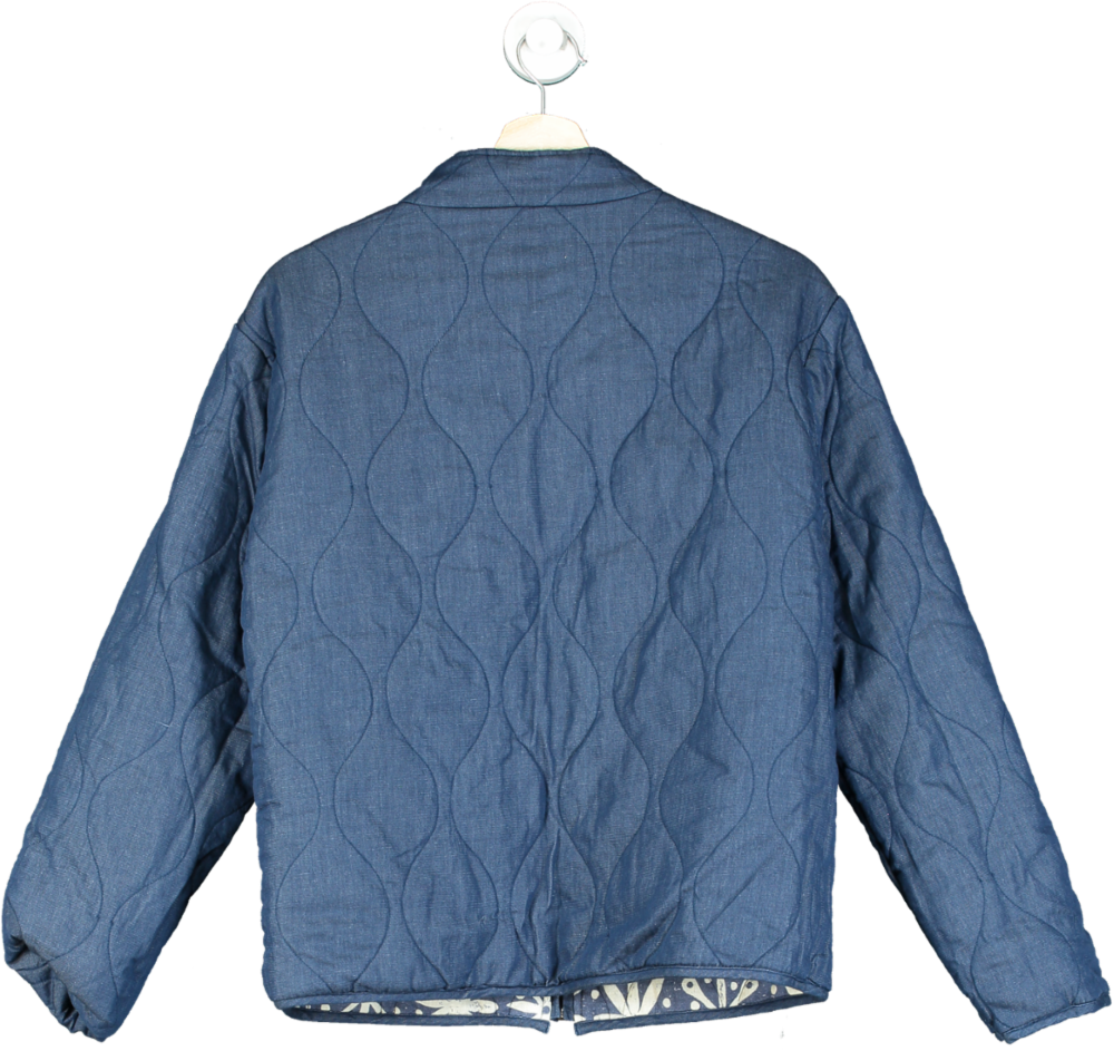 WYSE LONDON Blue Piper Reversible Quilted Jacket UK 8