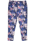 New Look Blue Cropped Floral Trousers UK 12