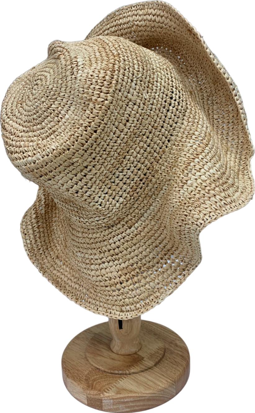 Monday Natural Straw Bucket Hat UK Size Ladies