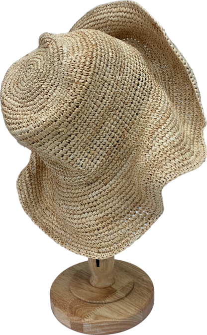 Monday Natural Straw Bucket Hat UK Size Ladies