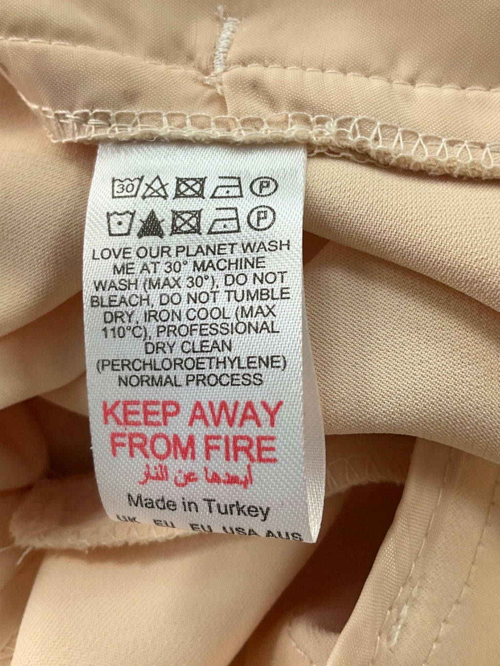 Warehouse Nude Wide Leg Trousers UK 12