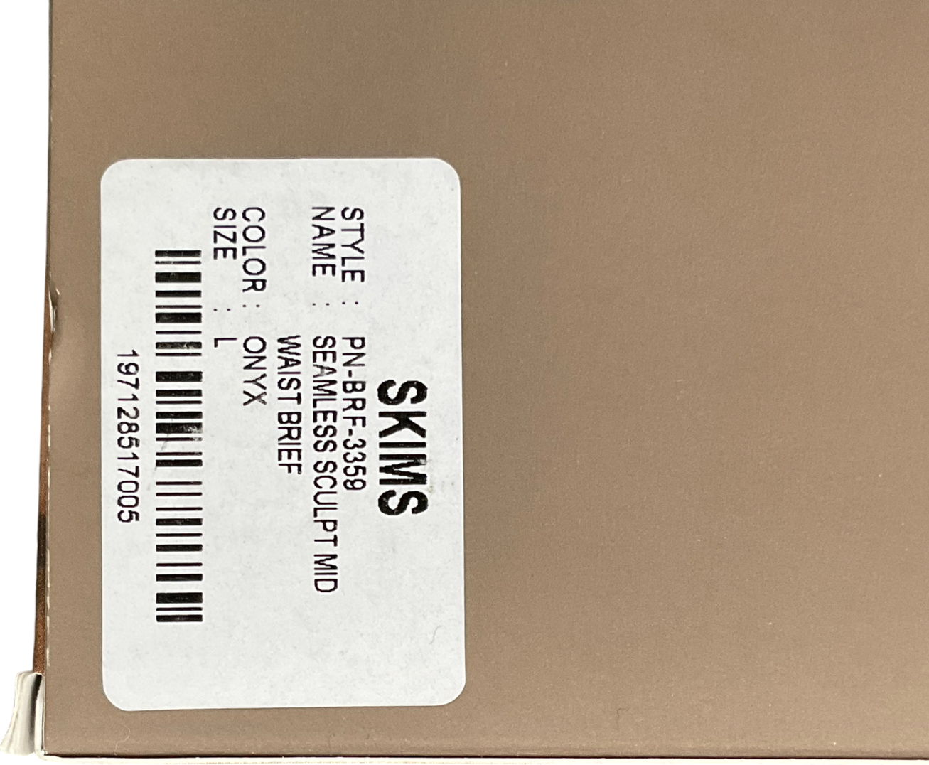 SKIMS Black Seamless Sculpt Mid Waist Brief In Onyx UK L