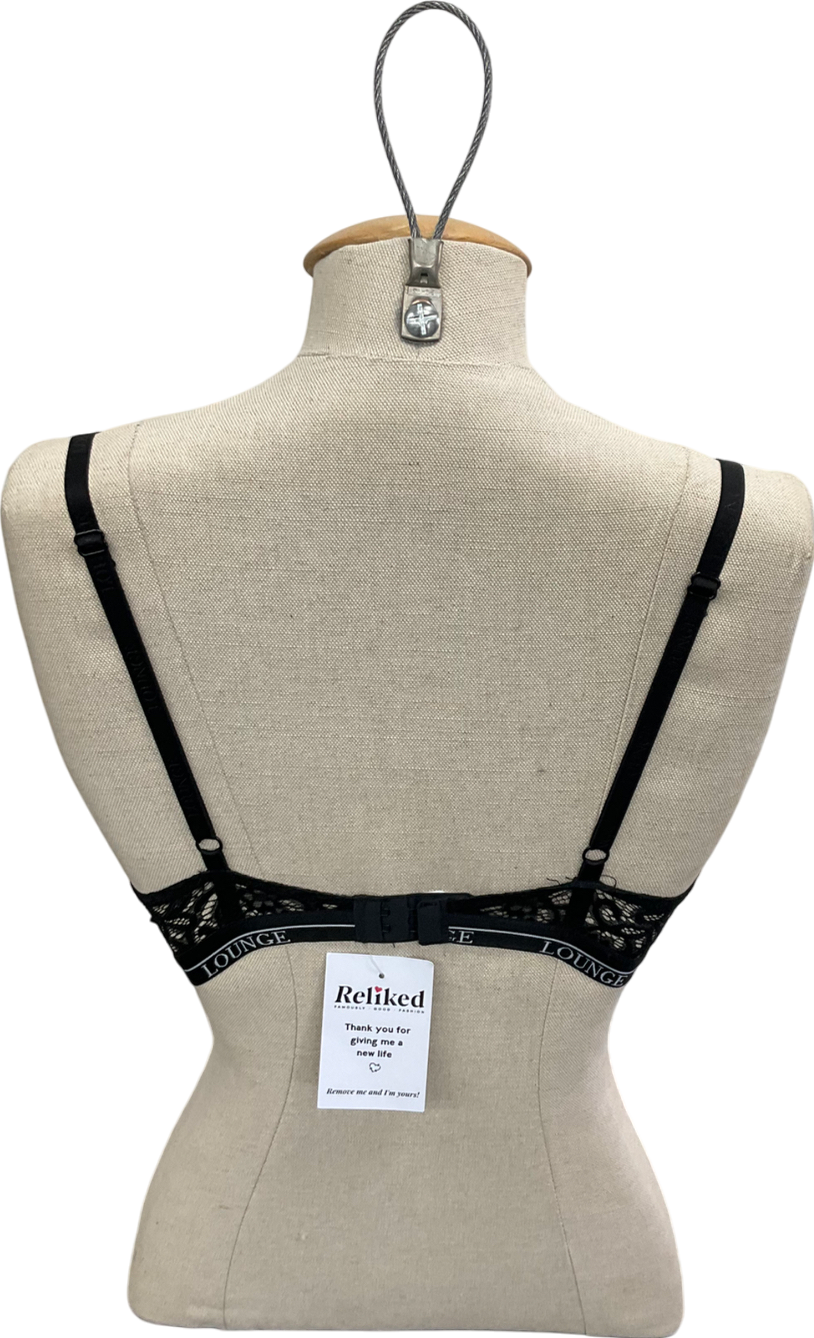 Lounge Underwear Black Lace Balcony Bra UK 32E