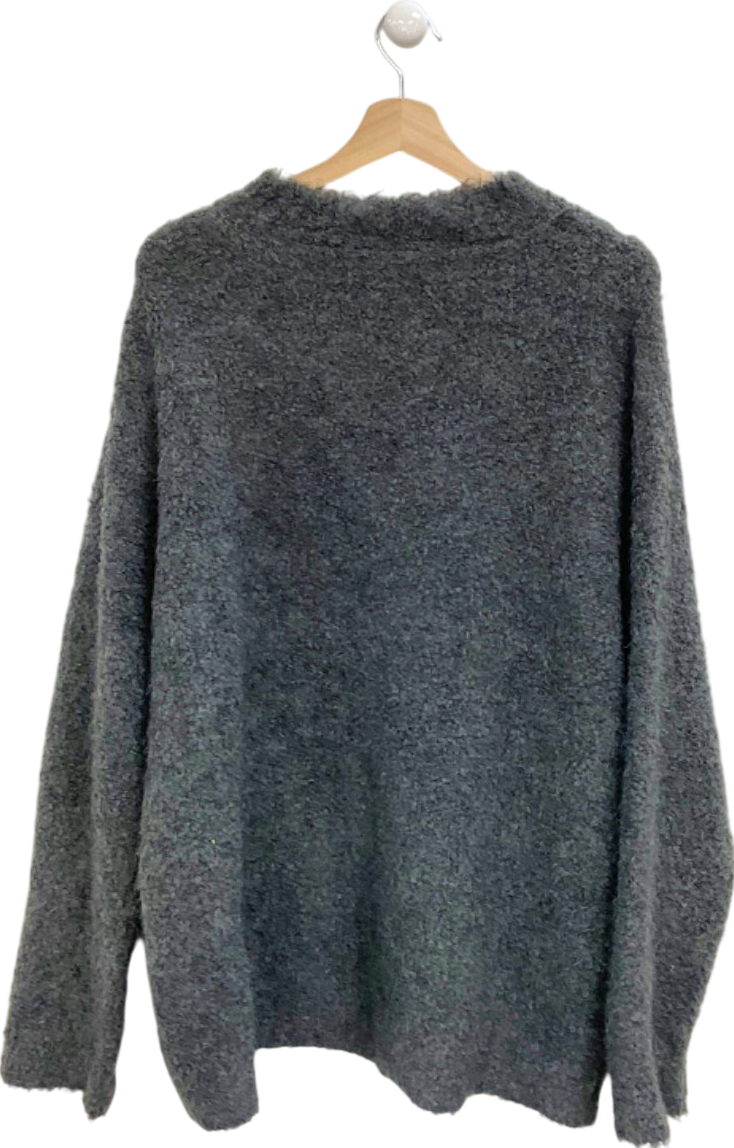 PrettyLittleThing Grey Plus Bobble Knit Oversized Jumper UK XL