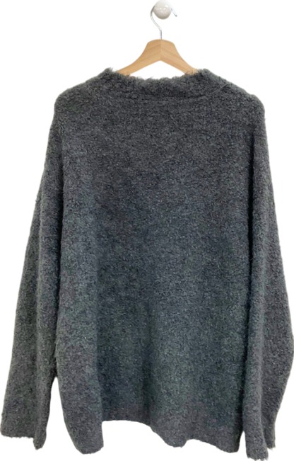 PrettyLittleThing Grey Plus Bobble Knit Oversized Jumper UK XL