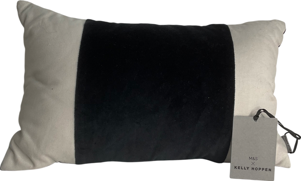 M&S x Kelly Hoppen Black Band Bolster Cushion One Size