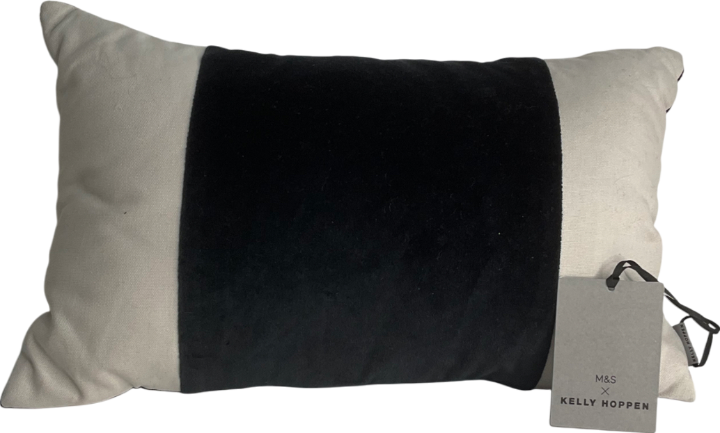 M&S x Kelly Hoppen Black Band Bolster Cushion One Size