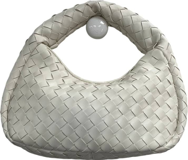 White Woven Shoulder Bag