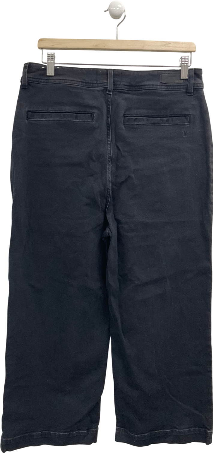 fat face Keswick Charcoal Grey Wide Leg Crop Jeans UK 14