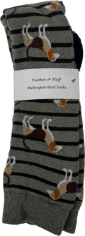Feathers & Fluff Green Wellington Boot Socks One Size