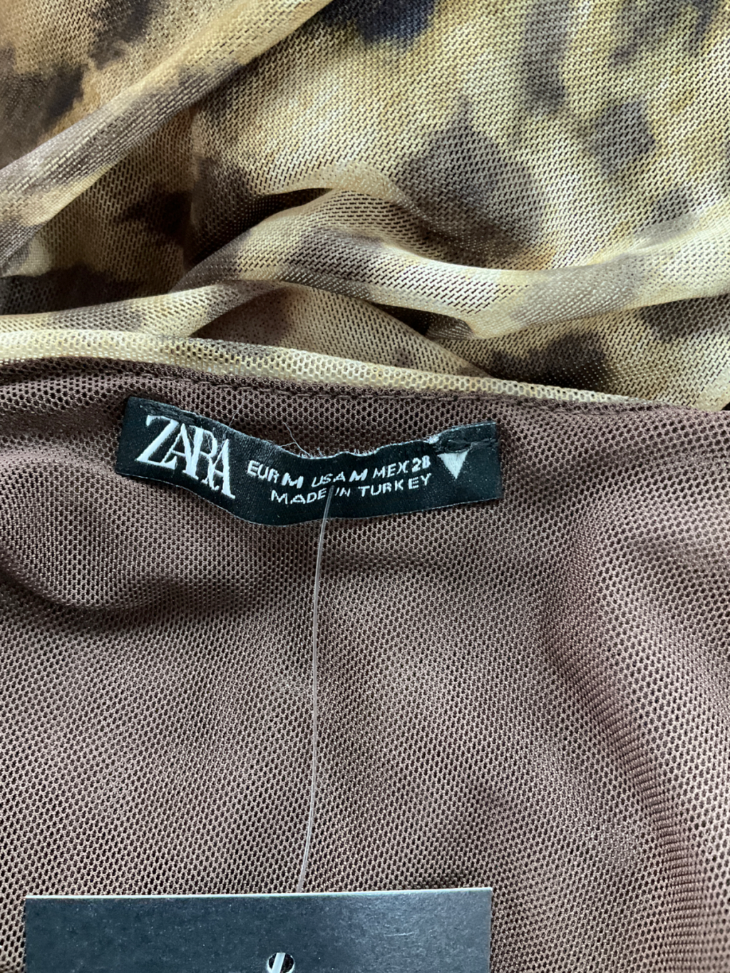 ZARA Brown Leopard Print Halter Neck Maxi Dress UK M