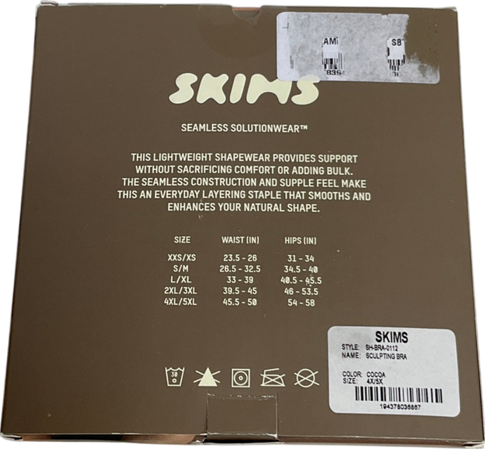 SKIMS Brown Sculpting Bra - Cocoa UK XXXL