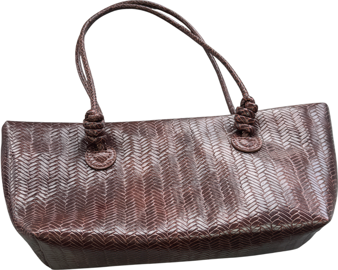 Pull & Bear Brown Woven Shoulder Bag One Size